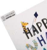 Cute Animal Illustration Design Birthday Card