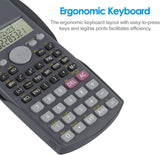 Helect 2-Line Engineering Scientific Calculator, Suitable for School and Business (Black)