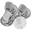 4 x Self Adhesive Metal Pen Holder Silver