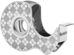Scotch Stainless Steel Tape Dispenser, Silver + Scotch Magic Tape, 2 Rolls (19 mm x 13.9 m) - Refillable Sticky Tape Dispenser for Home and Office