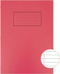Silvine EX107 - A4 Exercise Book Ruled Red PK10