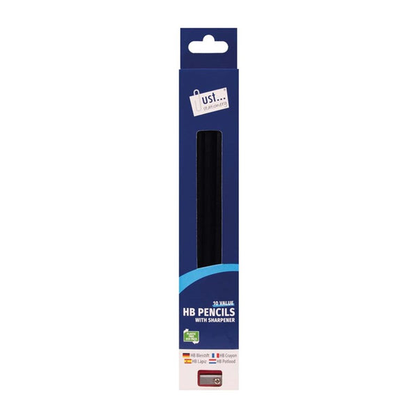 10 HB Pencils with Sharpener – Pre-Sharpened Graphite Pencils for School, Office & Art