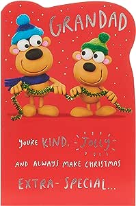 Crackers Christmas Grandad Christmas Card