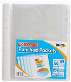 A5 Clear Punched Pockets – Pack of 100 Polypropylene Sleeves for Ring Binders