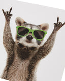 Raccoon Design Birthday Card