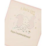Disney Dumbo Baby Girl Congratulations Card