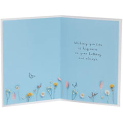 UK Greetings Birthday Card For Her/Female/Friend With Envelope - Framed Floral Design