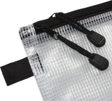90% Recycled Clear Flat Pencil Case – 20x13cm, Eco-Friendly & Durable