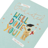 Boofle Graduation Card - 'Well Done You' - Cute Design