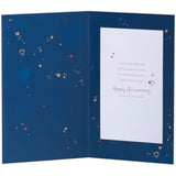 Dark Blue Design Wedding Anniversary Card