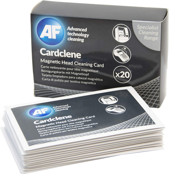 AF Cardclene Cleaning Cards with Isopropanol for Swipe-reading Machines Foil Sachets Ref CCP020 [Pack of 20],Assorted,8.5 x 5.5 centimeters