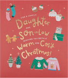 UK Greetings Christmas Card for Daughter & Son-in-Law - Sweet Cosy Design