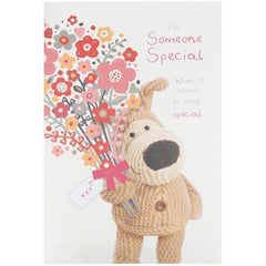 Boofle Holding Flowers Someone Special Birthday Card