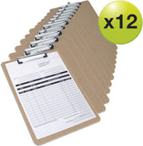 Rapesco Hardboard Clipboard with Low Profile Clip, A4 (Pack 12)