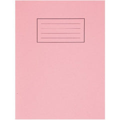 Silvine Exercise Book Plain 229x178mm Pink (Pack of 10)