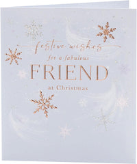 UK Greetings Christmas Card for Him/Her/Friend - Snowflakes Design