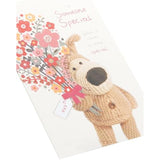 Boofle Holding Flowers Someone Special Birthday Card