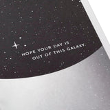 3D and Pop-Up Star Wars Millennium Falcon Space Themed Silver Birthday Card