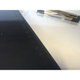A5 Black Solid Plastic Clipboard with Ruled Side