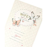 Elegant 3D Butterflies with Gold Foil Design Wife Anniversary Card