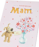Boofle Birthday Card For Mam With Envelope - Lovely Design And Vase Of Flowers, 737936-0-1, Multi