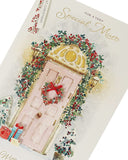 Pretty Pink Christmas Door Lovely Mum Christmas Card