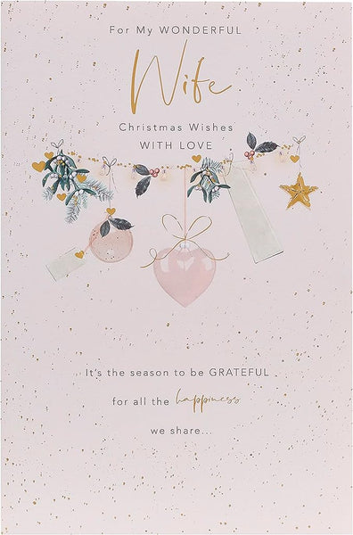 Wife Bauble-Wife Christmas Card