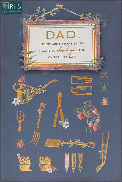 Dad Gardening Icons Father's Day Card