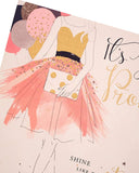 Prom Congratulations Card Glitter Finish