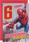 Marvel Spiderman 6th Birthday Card