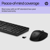 HP 650 Programmable Wireless Keyboard & Mouse Set | 20+ customisable keys and mouse sensitivity | 20+ months battery | Multi-surface use | 60% recycled materials | 4 batteries and nano dongle | Black