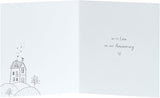 UK Greetings Husband Anniversary Card With Envelope - Sweet Drawing Design