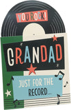 Father's Day Card For Grandad With Envelope - Record Design