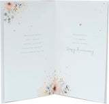 Beautiful Wife Delicate Floral Design Anniversary Card