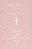Confirmation Religious Holy Card with Joys and Blessings For Girls