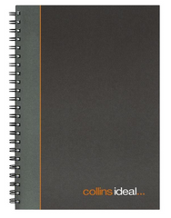Collins Ideal Manuscript Book Wirebound A5 Ruled 192 Pages Black 468W - 811668