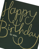 Golden Stars Happy Birthday To You Greeting Card