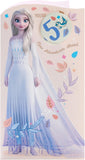 You're 5 Disney Frozen Princess Elsa Adventure Ahead Birthday Card with Badge