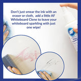 AF Whiteboard Cleaner Spray Solution | Fluid for White Board Surface Cleaning | Ideal for Schools, Offices, Classrooms + Labs - 12 x 250ml Bottle