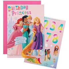 Disney Princesses Design with Sticker Sheet Birthday Card