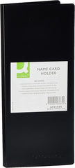 Q-Connect Polypropylene Black Name Business Card Holder 160 Card
