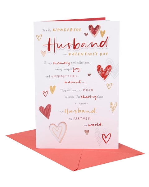 UK Greetings Valentine's Day Card for Husband - Modern Design