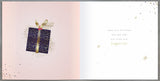 Midnight Lustre Sister Wine Glass & Present Christmas Card