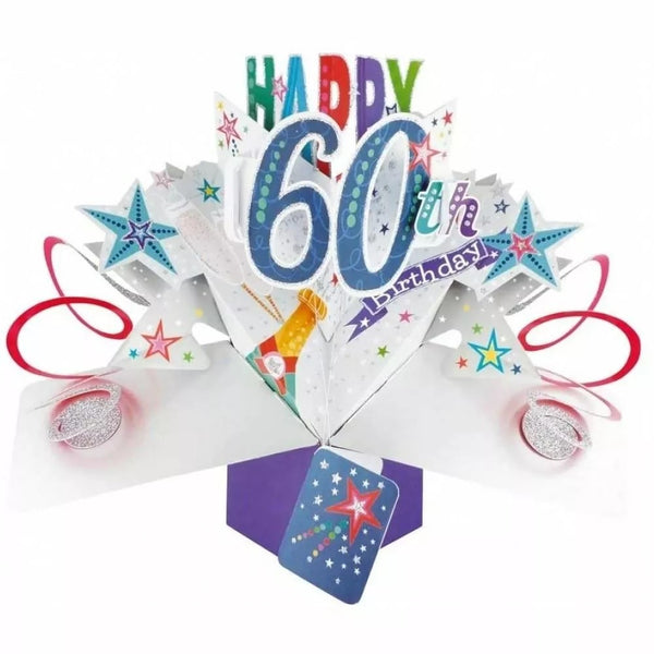 Happy 60th Birthday Pop-Up Greeting Card