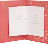 UK Greetings Valentine's Day Card For Husband - Gold Heart Tree Design