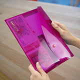 Rapesco Eco Popper Wallet, A5 - Transparent Assorted Colours (Pack 25)
