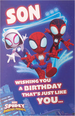 Marvel Spider Man Son Cool Design Birthday Card