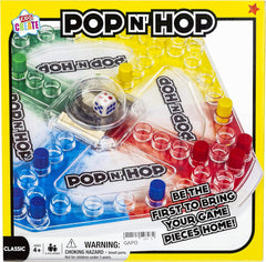 Pop 'N' Hop Classic Family Board Game – Fun Dice-Popping Race for 2–4 Players
