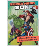 Marvel Avengers Super Hero Son Birthday Card