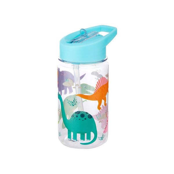 Sass & Belle Drink up Roarsome Dinosaurs Water Bottle - 400ml BPA-Free Reusable Bottle with Straw for Boys & Girls � Leakproof, Lightweight, Fun Prehistoric Design for School, Sports, Picnics & Travel